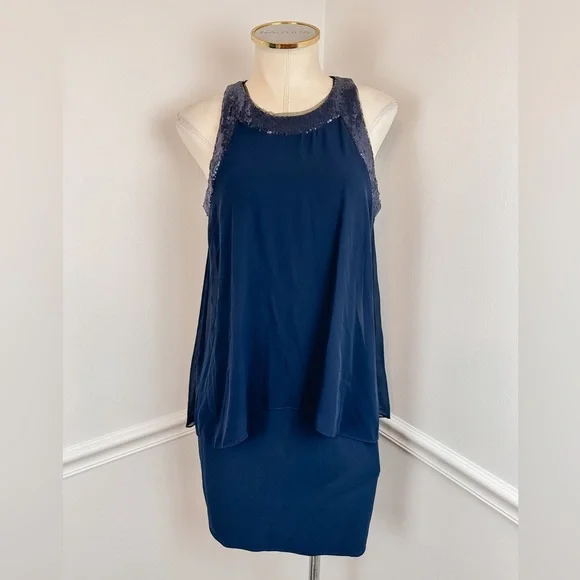 betsy and adam navy sequin dress Betsy & Adam Women's Sequin Wrap Dress (8, Navy)